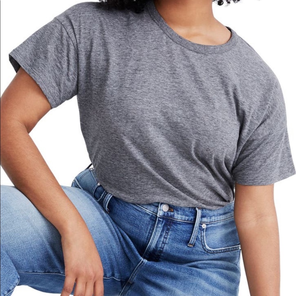 EUC M Madewell grey whisper cotton crewneck t-shirt